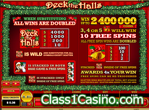 เกมส์สล็อต Deck The Halls Slot โบนัสเกม